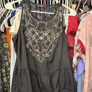 Elegant Black Lace Women's Top